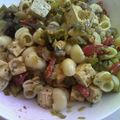 El cooksnap de Rochiito Takemoto cuando hizo Tofu marinado con pasta y vegetales.