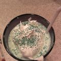 My corner cafe's cooksnap of when they made Copy Cat McDonalds Shamrock Shakes.