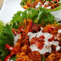 El cooksnap de Bibi García cuando hizo Ensalada Lousiana con salsa ranch.