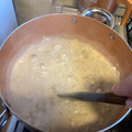 El cooksnap de Florencia Castro Tomás cuando hizo Salsa blanca con pollo y champiñones.