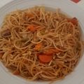 El cooksnap de Rosa OnTop cuando hizo Macarrones con verduras salteadas y atún, muy saludable.
