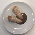 El cooksnap de Javier Rubin Lopez "el salsero" cuando hizo Canutillos de crema con cama de chocolate.