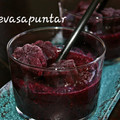 El cooksnap de Gema la gaditana cuando hizo Sorbete de vino tinto.