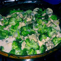 El cooksnap de María Esther Dorantes cuando hizo Pollo en crema de champiñones y brócoli.