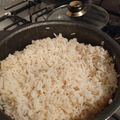 El cooksnap de Víctor Jiménez cuando hizo Arroz blanco, preparado con caldo de verduras.