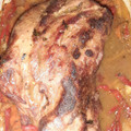 El cooksnap de Natalia Puentes cuando hizo Bondiola de cerdo a la cerveza al horno.