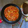 Madhumita Bishnu's cooksnap of when they made Turkish Menemen.