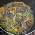 El cooksnap de Yaicel GC cuando hizo Fajitas de res y pimientos.