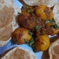 Aniket Mukherjee's cooksnap of when they made লুচি আলুর দম (Luchi aloor dum recipe in Bengali).