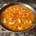 El cooksnap de Benet cuando hizo Paella de calamares.