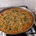 El cooksnap de Adrian Roballo cuando hizo Paella con mejillones y camarones congelados.