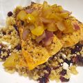 Khadijah Ogutu's cooksnap of when they made Salmon with Caramelized Pears and Onions.