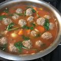 El cooksnap de cristi cuando hizo Caldo de Albóndigas con Espinacas y verduras.