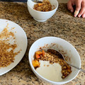 El cooksnap de Mariafe Cornejo cuando hizo Crumble de manzana light en minutos!! 140 cal por Porción.