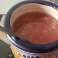 El cooksnap de Lorena Flores Agüero cuando hizo Mazamorra de mandarina y tocosh.