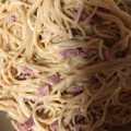 El cooksnap de maria jose cuando hizo Espaguetis carbonara.