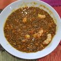 El cooksnap de Alex JC cuando hizo Lentejas estofadas al curry con langostinos🥣🦐.