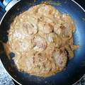 El cooksnap de merce cuando hizo Solomillo de cerdo en salsa de mostaza con patatas al vino.
