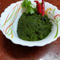 ÝTumpa Bose's cooksnap of when they made Coriander chutney.
