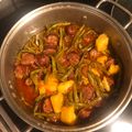 Cooksnap από Evangelos Barberis στη συνταγή Φασολάκια με πατάτες και χωριάτικα λουκάνικα