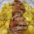 Tóth Boglárka Cooksnap-ja, amikor elkészítette a(z) Fokhagymás oldalas, vele sült, rozmaringos burgonyával receptet.