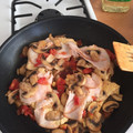 El cooksnap de Susana Pan cuando hizo Pechugas de pollos con champiñones tomates y jamón.