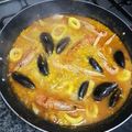 El cooksnap de Bea cuando hizo Paella de pescado y marisco 😊😉.