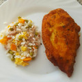 El cooksnap de Btrcas cuando hizo Pechugas de pollo rebozadas y rellenas de jamon york y queso.