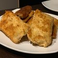 Maciej Matuszewski's cooksnap of when they made Mozzarella in carrozza - fried mozzarella sandwich.