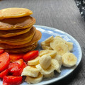 El cooksnap de magdalena cuando hizo Hotcakes (panqueques yankees).