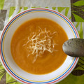 El cooksnap de Mayu cuando hizo Crema de zanahorias y puerros.