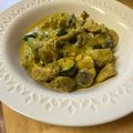 El cooksnap de Marieta cuando hizo Pollo al curry con champiñones.