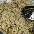 Cooksnap Julia ALeen Aireish semasa beliau membuat Nasi Goreng Ikan Masin.