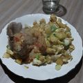 El cooksnap de Melanie Bayley cuando hizo Osobuco y chori a la criolla y revuelto de papa y verdeo.