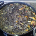 El cooksnap de Javier Moral Sanz cuando hizo Arroz negro con calamares y gambas.