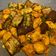 Cooksnap MocQue semasa beliau membuat Terung Goreng Berlada dengan Isi Ayam.
