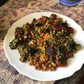 El cooksnap de Teresa Torras cuando hizo Acelgas disfrazadas con chorizo y lentejas.