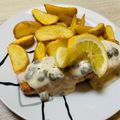 Cooksnap-ul lui Andrada Mocanu atunci când a preparat Somon cu sos cremos de lămâie și vin.