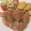 El cooksnap de Glory cuando hizo Pechugas de pollo al ajillo.