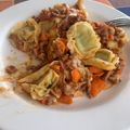 El cooksnap de Laura cuando hizo Salsa Boloñesa.