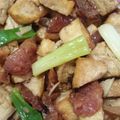 Cooksnap dari Anastasia Renatasari untuk resep stir fried tofu with chinese sausage and leek