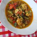 El cooksnap de Alejandro Santiago cuando hizo Gambon y verduras en crema de cítricos al wok.