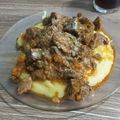 El cooksnap de Cindy Silvera cuando hizo Polenta con estofado de carne.