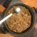 El cooksnap de Nacho Albarrán cuando hizo Quinoa con pollo y calabacín.