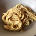 El cooksnap de Sara PA cuando hizo Tallarines a la currynara (carbonara con curry).