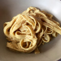 El cooksnap de Sara PA cuando hizo Tallarines a la currynara (carbonara con curry).