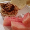 Dee's cooksnap of when they made Crockpot BBQ Chicken.