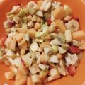 Adeya's cooksnap of when they made Chatpati fruit chat.