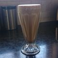 Joshua 's cooksnap of when they made Carmel Mocha Frappe.