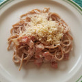 El cooksnap de LuzMa SG cuando hizo Espaguetis con salsa estilo carbonara.